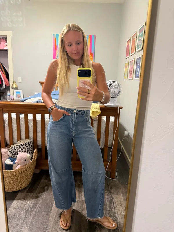Just Black Denim Jeans barrel Blue Size 26 - Image 2