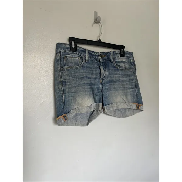Abercrombie & Fitch Button Fly Cuffed Denim Shorts Size 6 - Image 2