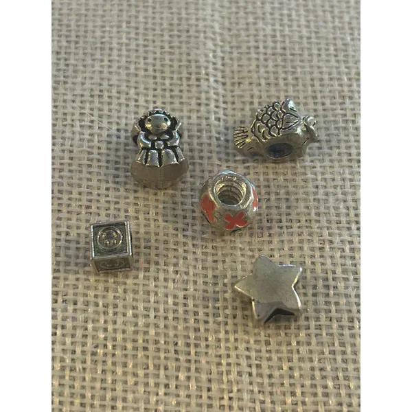 A485 charm bracket silver plated 5 pcs Gray - Image 3