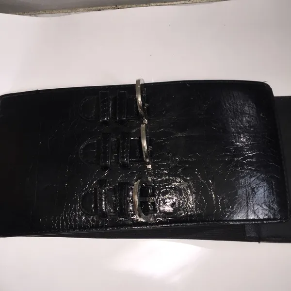 Black Waist Belt with Straps - Image 7