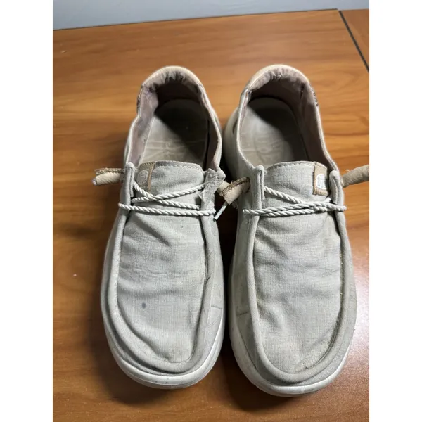 Hey Dude Wendy Peak Woven Natural Shoes Platform Sneakers Loafers Women's 8 - Image 2