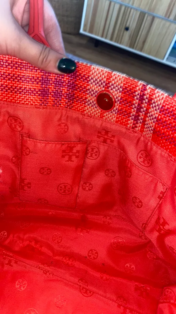 Tory Burch Pink Plaid Tote - Image 10