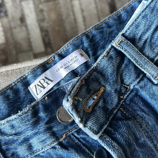 Zara Blue Denim Straight Leg Jeans‎ - Image 5