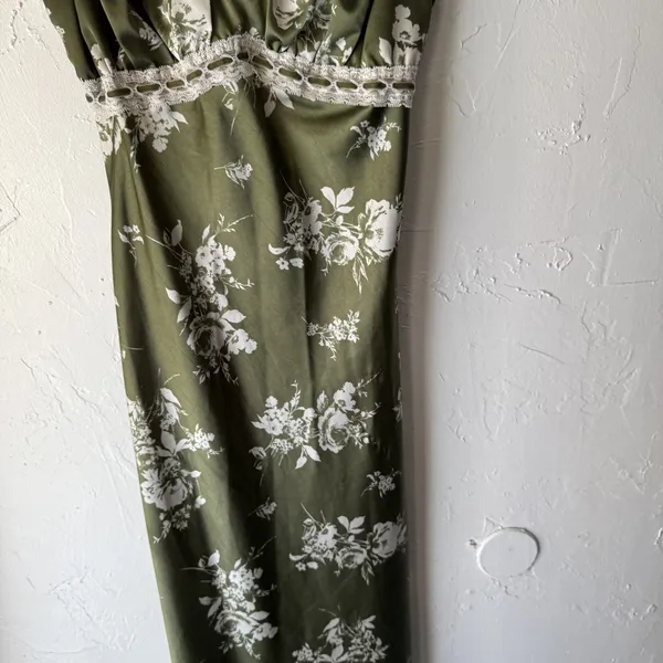 Inspired Hearts Dress Milkmaid Y2k Medium Floral Maxi Cottagecore Puff‎ Sleeve - Image 3