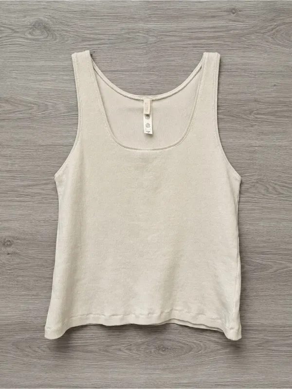 SKIMS Bone Ribbed Cotton Stretch Tank Top Scoop Neck 4X Capsule Basic - Image 3
