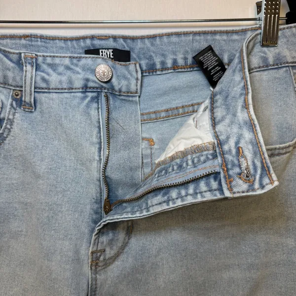 Frye Womens High Rise Straight Leg‎ Jeans Light Wash Blue Size 10/30 Stretch - Image 7