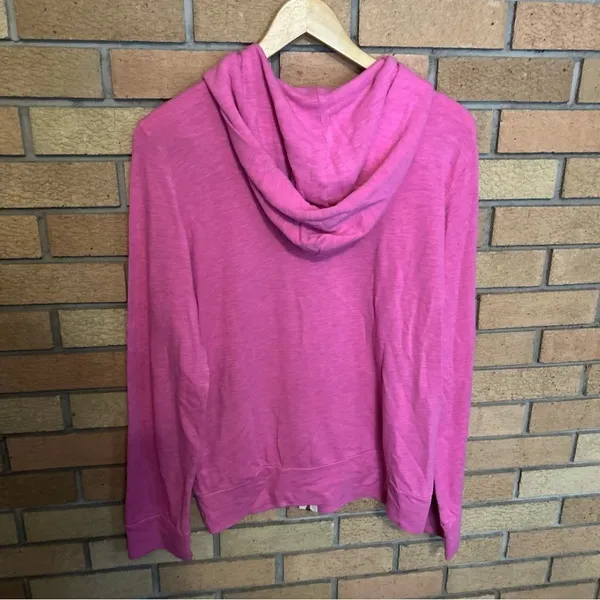 NWT Monrow Supersoft Zip Up Hoody Full Zip Sweater Pink Size XL - Image 5