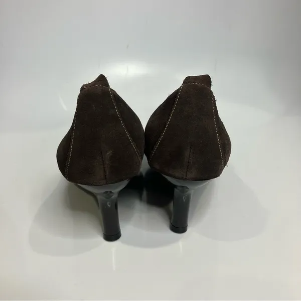 Indigo by Clarks brown suede pointed toe heels dancing shoes size 9‎ - Image 4
