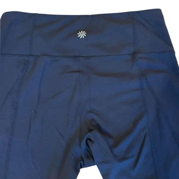 Athleta Flare Leg Yoga Legging Pants Navy Blue Womens Size Medium - Image 4