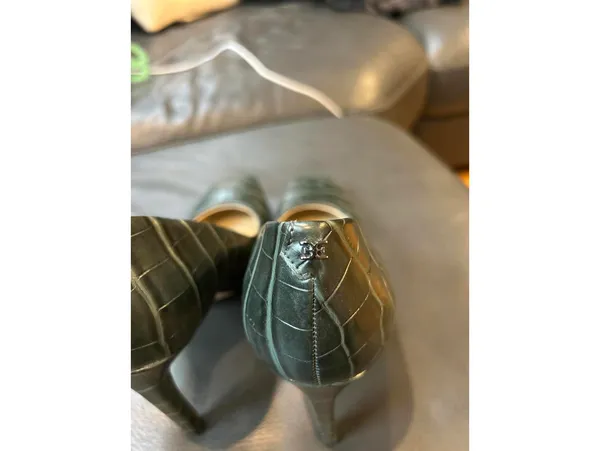 Sam Edelman Elegant Green Crocodile Print High Heelssize 6.5 - Image 4