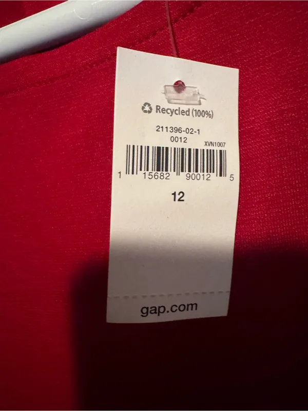 GAP Red High‑Neck Mini Shift Dress NWT Size 12 - Image 6