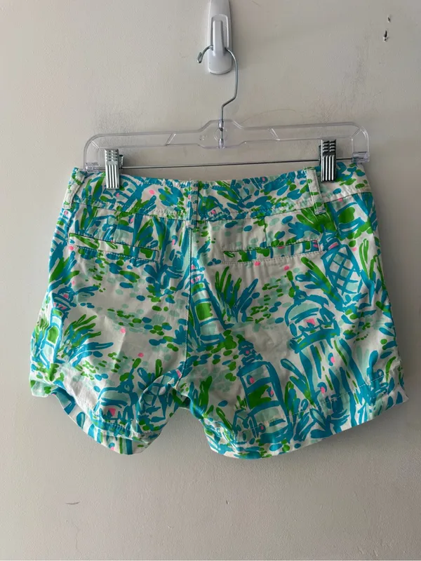 Lilly Pulitzer Callahan Shorts Lighthouse Seaweed Print Size 0‎ - Image 4