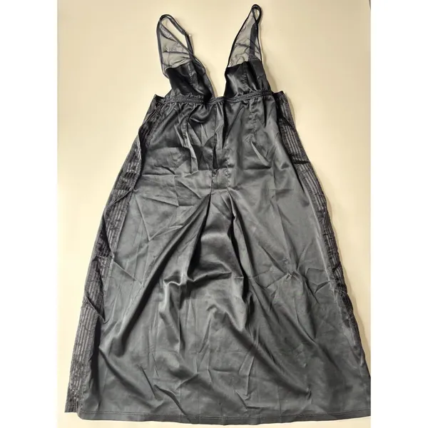 Victoria's Secret Slip Dress Womens Medium Black‎ Very Sexy Satin Lace Romantic - Image 3