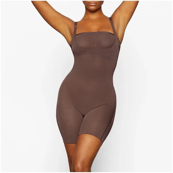SKIMS Sheer sculpt open bust bodysuit SZ XL - Image 2