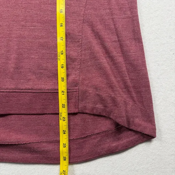 Nike Sportswear Long Sleeve Top Women’s Large Heathered Burgundy Crewneck Shirt - Image 6