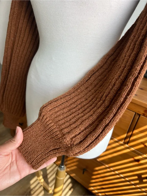 Brown Ribbed Open - Image 3