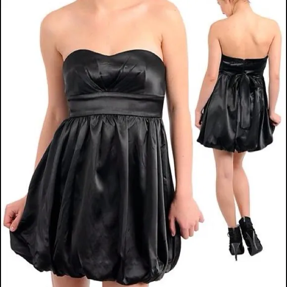 👑Black Satin Like Dress - Medium (Clearance) - Image 2