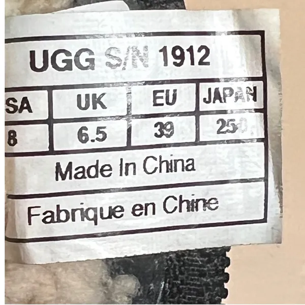 UGG Australia Boots Womens 8 Black Suede‎ Shearling Lined Buckle Moto Lug Sole - Image 13