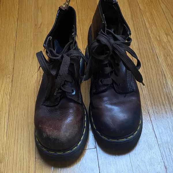 Dr. Martens Vintage Brown Combat Boots - Image 3