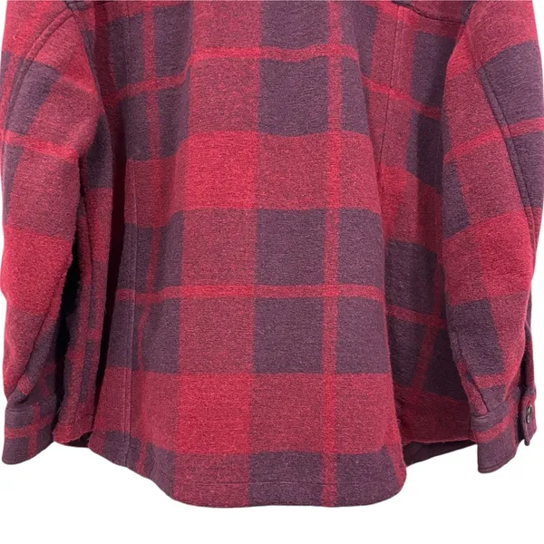 Ava & Viv Plaid Purple Burgundy Button Down Shacket Size 3x NWT - Image 11