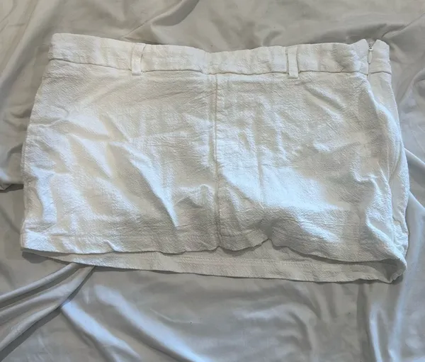 White Linen Skort with Built - Image 2