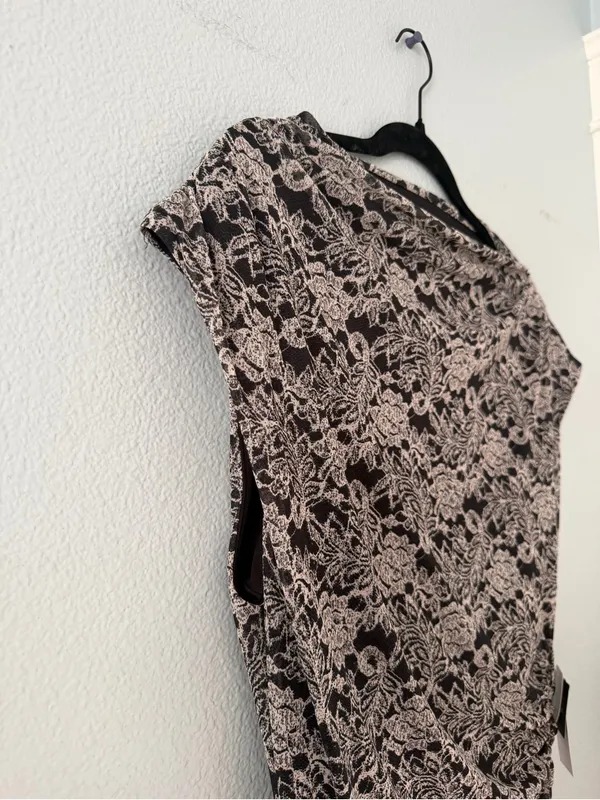 Black and white Floral Lace-Print Maxi Dress - Women - Image 9