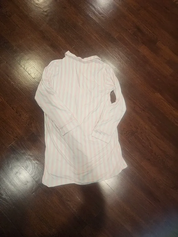 Charter Club Pink Striped Button-Down Nightshirt - Image 6