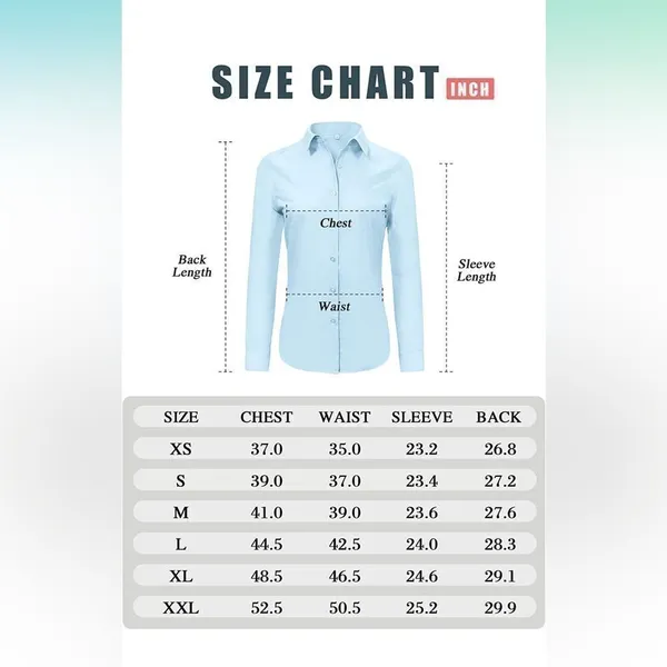 NEW Ruisin Fitted Plain Button Down Shirts Career Dress M - Image 4
