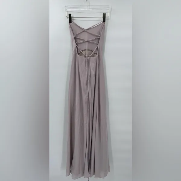 Show Me Your Mumu Godshaw Goddess‎ Gown Soft Charcoal Crisp Gray Strappy Xs - Image 3