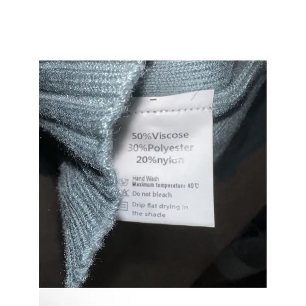 NEW Deep Self Cardigan Sweater Womens Sz S Green Notch Lapel Long Sleeve Winter - Image 6