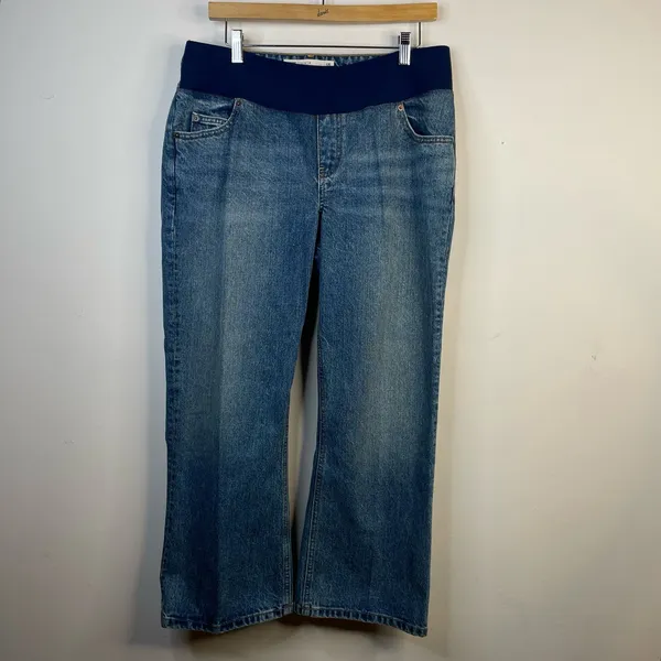 Asos Design Egerton Rigid Cropped Flare Under Belly Maternity Jeans womens 10 - Image 2
