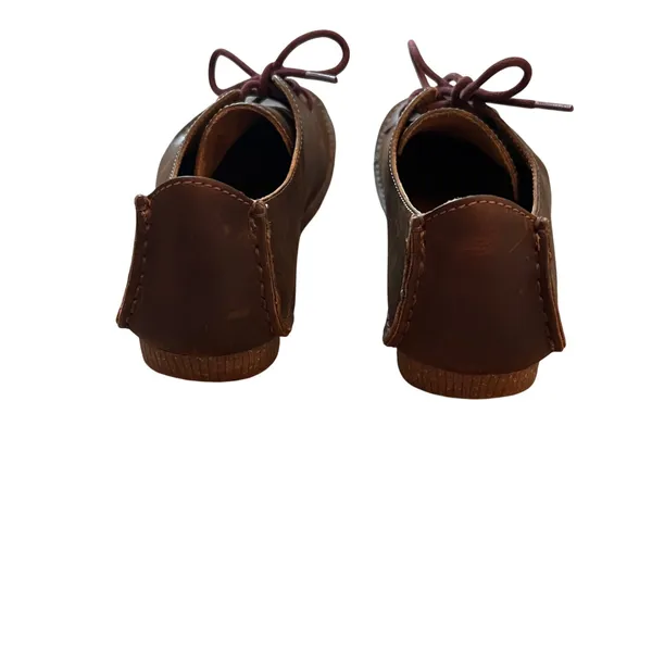 Clarks women Janey may flats leather derby shoes lace up Oxford moccasin Size 7 - Image 2