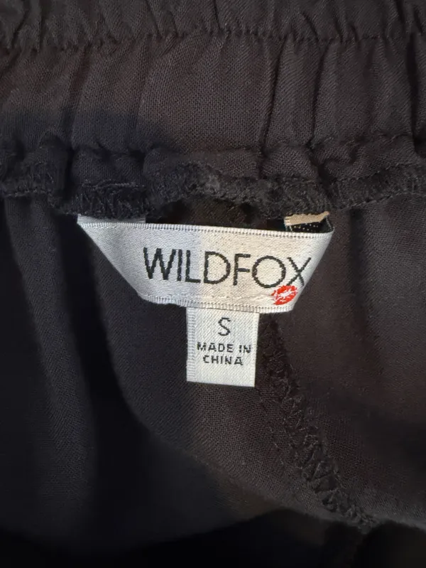 Wildfox Black Relaxed Fit Lightweight Casual‎ Shorts with Front Pockets Black - Image 5