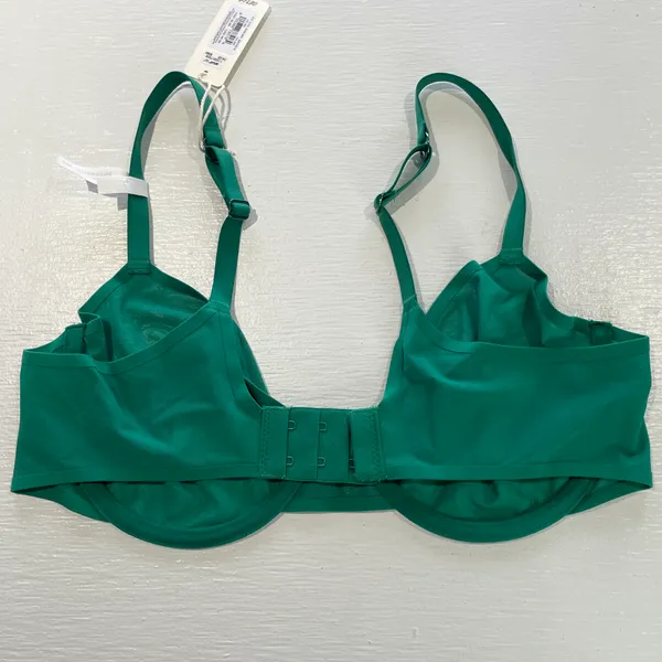 Aerie New SMOOTHEZ Mesh Unlined Underwire Balconette Bra Green Envy Size 36C - Image 9