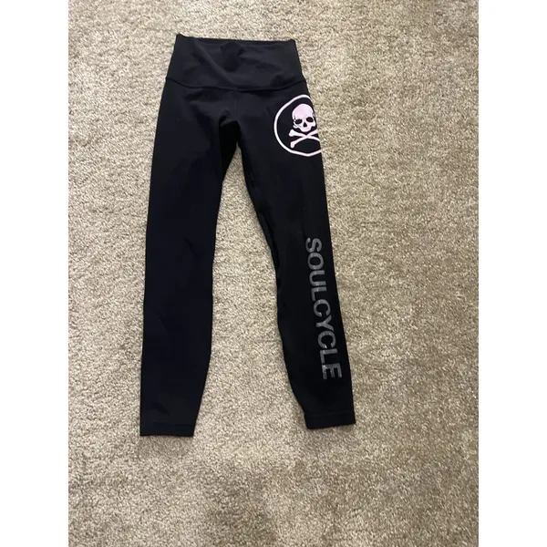 Lululemon Align High Rise Black Sz 4 Pant - 25" Skull Soul Cycle Retail $98 - Image 5