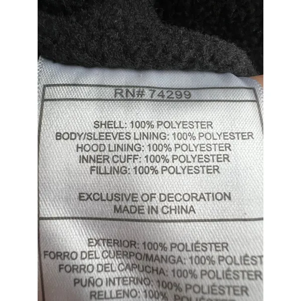 Madden Girl Black Long Hooded Puffer Winter Coat 2XL - Image 6