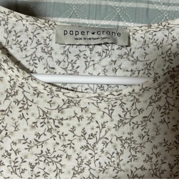 Paper Crane Mixed Floral Tiered Babydoll Top Boho Cottagecore Romantic - Small - Image 7