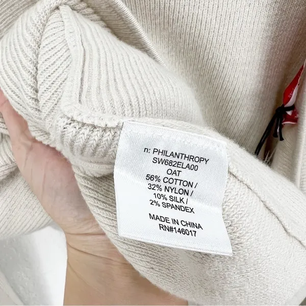 N.PHILANTHROPY Ollie Sweater Cream Twist Back Size Large L‎ NWT - Image 10