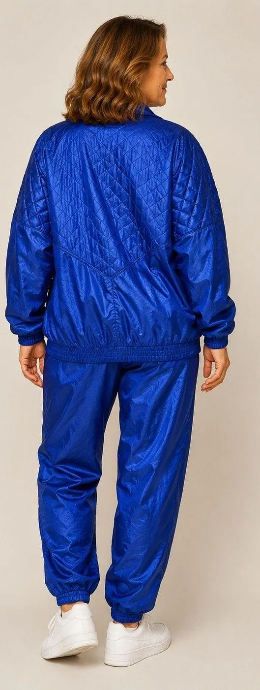 Vintage Active Horizon Royal Blue Tracksuit Set Jacket Pants 1X Retro 90s Sport - Image 2