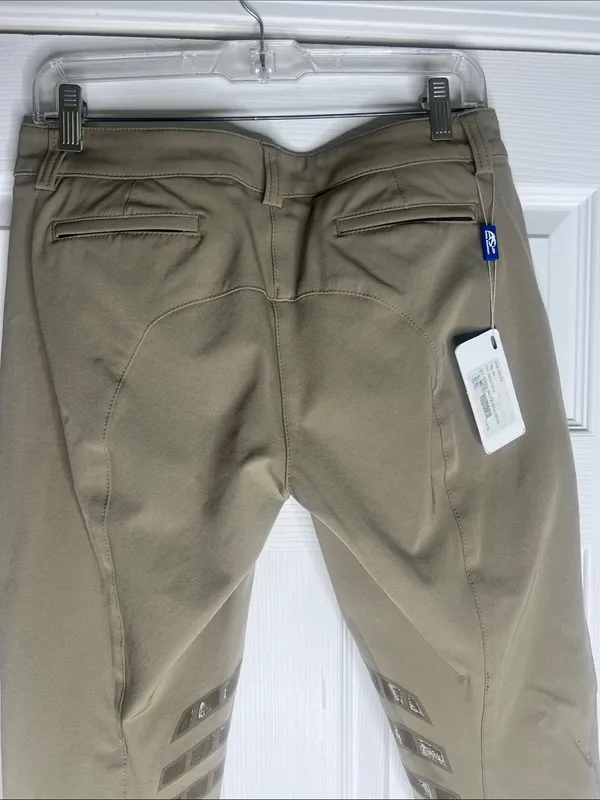 Equestrian Breeches with Silicone Knee Grip tan women’s breeches - Image 9