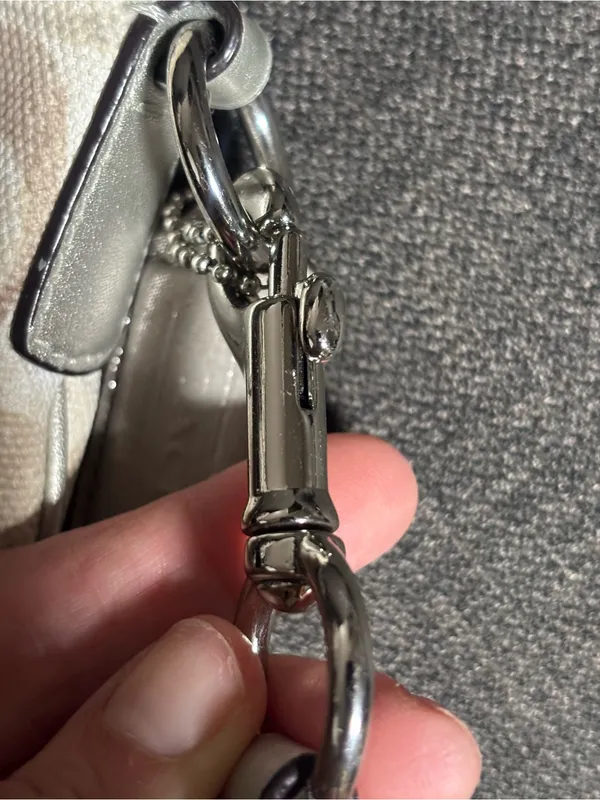 Coach Kristin Swing Bag Crossbody Sequin Signature white Brown - Image 8