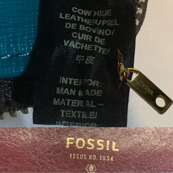 FOSSIL BRANDY BROWN FULL ZIP ISSUE NO. 1954 COLLECTION LEATHER WALLET - Image 10