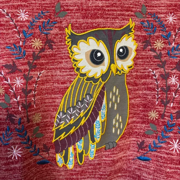 Joe Browns Women’s Shirt Tunic Owl‎ Embroidery Floral Cotton Blend Orange Size 8 - Image 4
