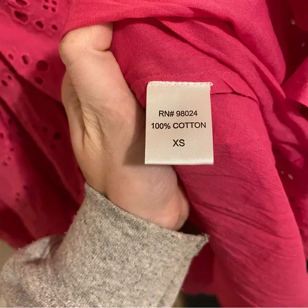 NWT House of Harlow 1960 Pink Eyelet Midi Dress size XS - Image 9