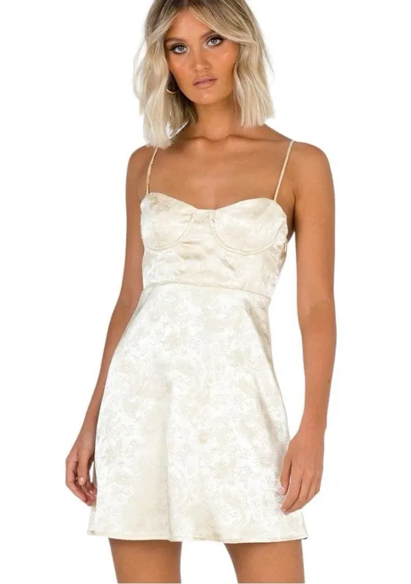 Princess Polly NWT Champagne Pop Mini Dress Womens US Size 10 - Image 2