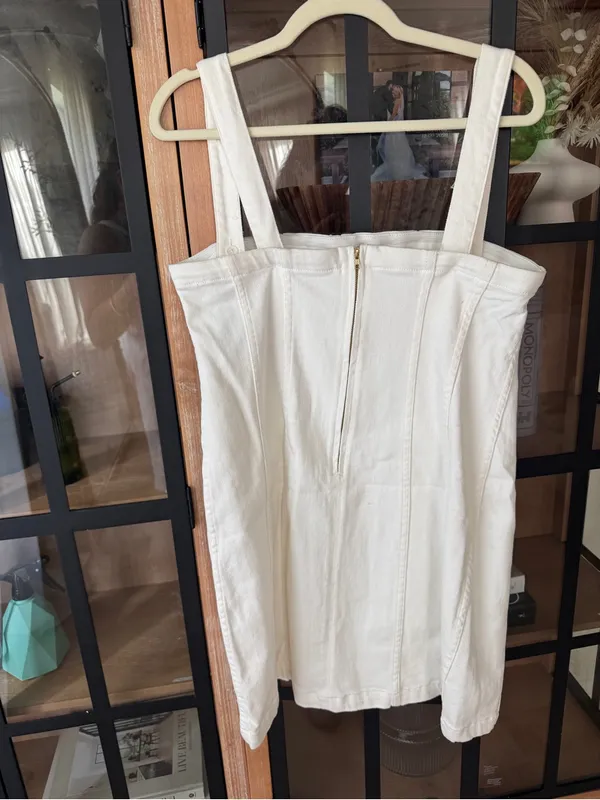 NWT Show Me Your Mumu Coronado Corset Dress mini denim square neck sleeveless - Image 6