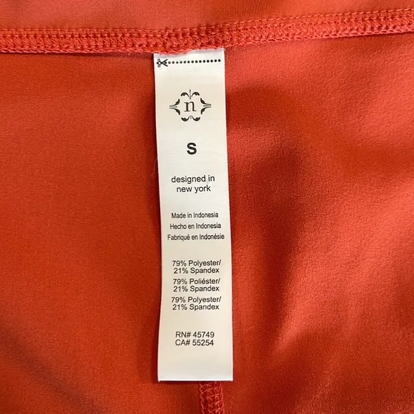 NANETTE LEPORE Orange Compression Activewear Bike Spandex Shorts Size Small - Image 4