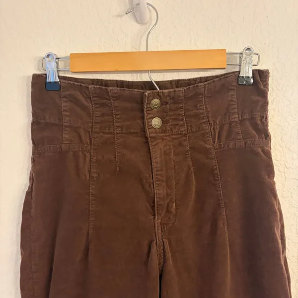 We the Free People Jayde Cord Flare 29 Corduroy Pants High Rise Brown Stretch - Image 4