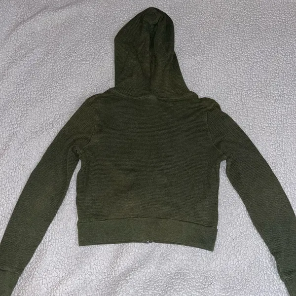 TNA Aritzia Waffle Knit Zip-Up - Image 5