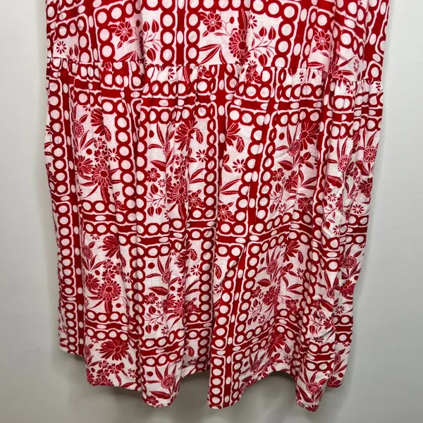 Aqua Tile Printed Midi Dress Size Small - Image 4